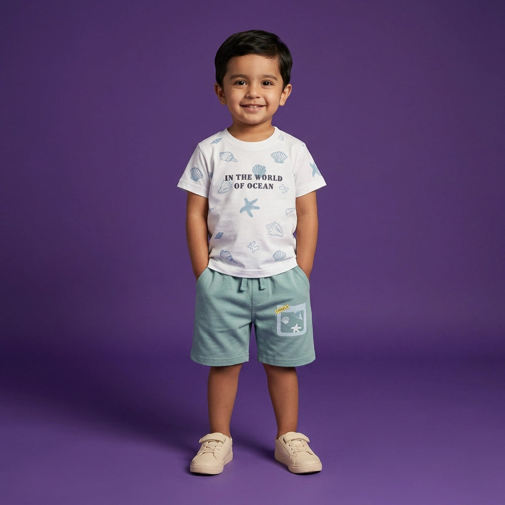 Ocean Theme T-shirt & Shorts