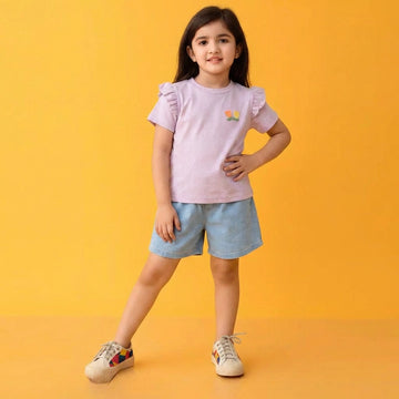 Lilac Bloom Summer T-shirt & Shorts